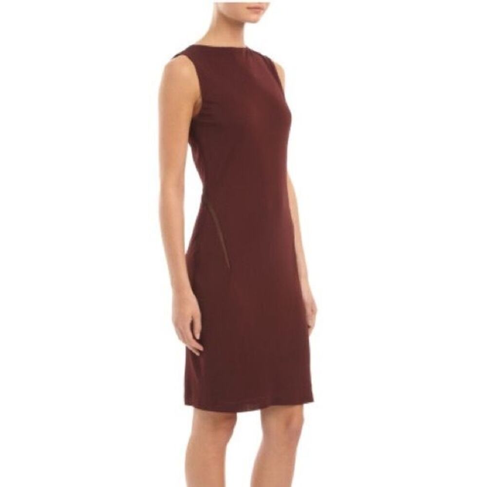 Alexander Wang Burgundy Maroon Sleeveless Burgundy Mesh Paneled Dress Women's M